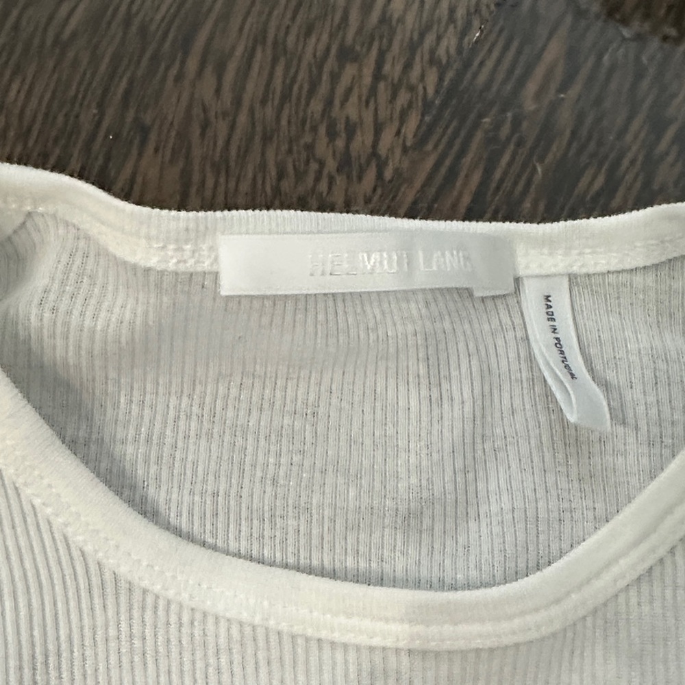 Helmut Lang Cream Long Sleeve Bodysuit - Picture 2 of 4